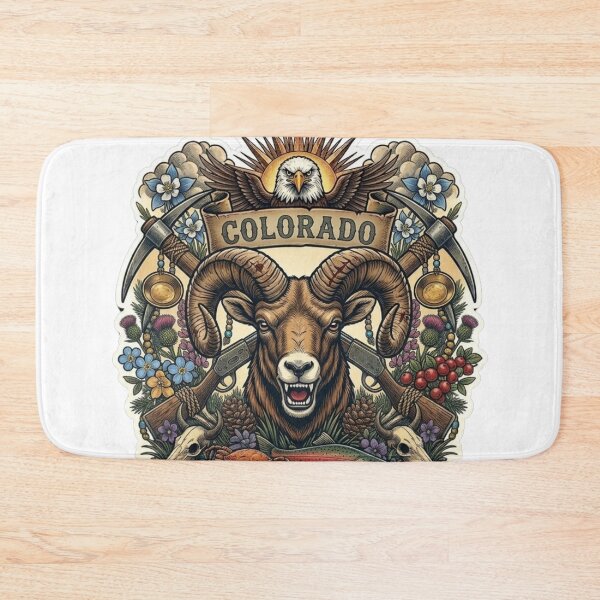 Item preview, Colorado Elk Neo-Traditional Tattoo Style Rocky Mountains T-Shirt designed and sold by VibeStudios268.