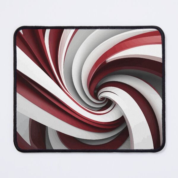 Item preview, Abstract Red and White Spiral designed and sold by Vicky Brago-Mitchell®.