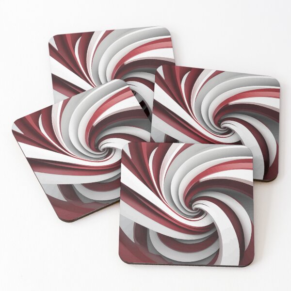 Item preview, Abstract Red and White Spiral designed and sold by Vicky Brago-Mitchell®.