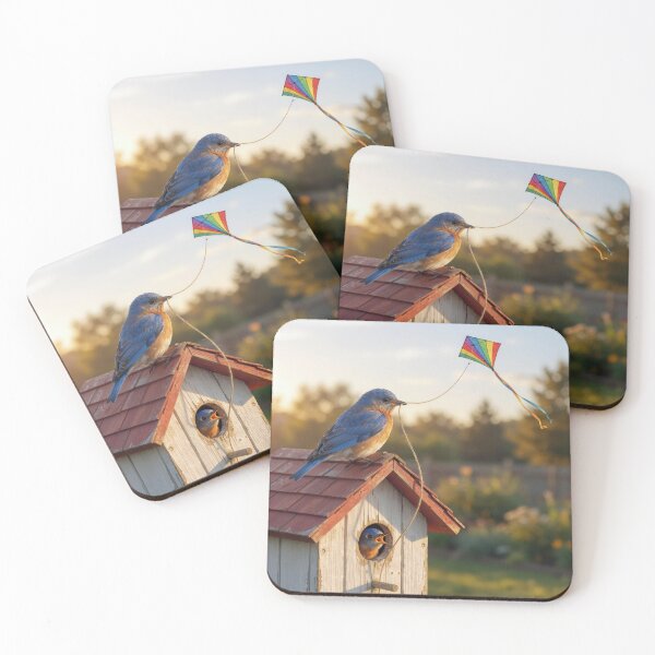 Item preview, Bluebird Flying a Kite designed and sold by Maria Dryfhout.