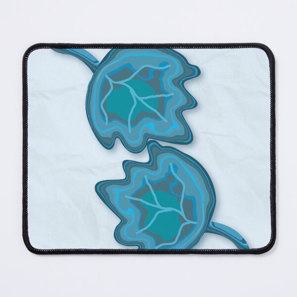 Item preview, Blue Abstract Leaves on Crumpled Paper Texture designed and sold by ZorianArt.