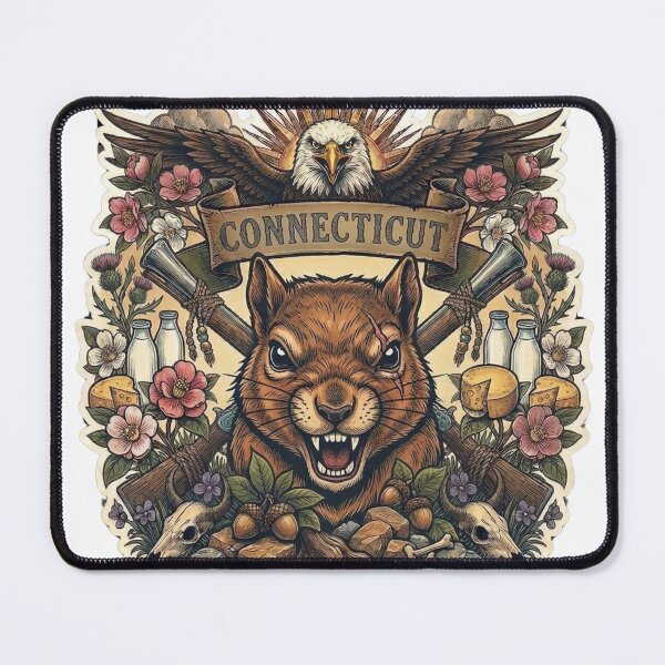 Item preview, Connecticut Constitution State Neo-Traditional Tattoo Style Charter Oak T-Shirt designed and sold by VibeStudios268.