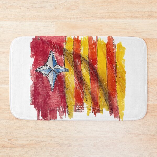 Item preview, Abstract Watercolor Mediterranean Flag with Nautical Compass designed and sold by Creatby7030.