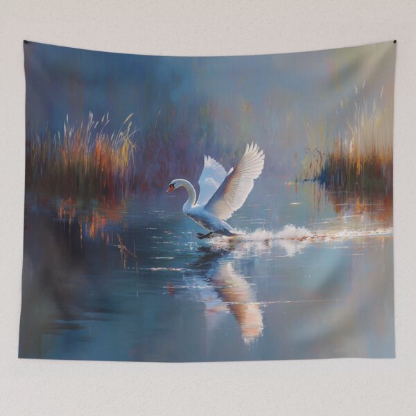 Item preview, A graceful Swan taking off from a calm lake, Birds in Motion designed and sold by CDC40.