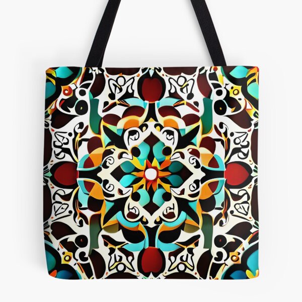 Item preview, Teal Floral Intricate Adorn Aesthetic Enchanted Palace Tiles designed and sold by Zeporas Castle.