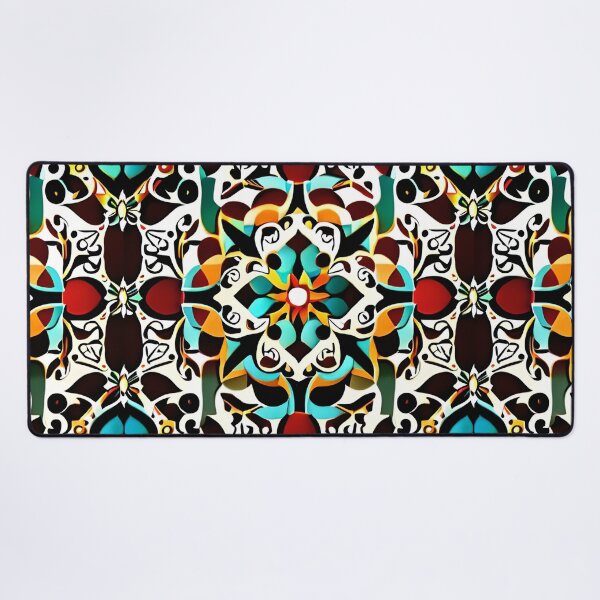 Item preview, Teal Floral Intricate Adorn Aesthetic Enchanted Palace Tiles designed and sold by Zeporas Castle.