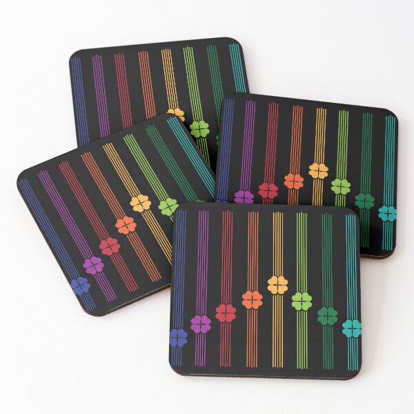 Item preview, Rainbow Hearts Vertical Stripes on Black designed and sold by Digitalmyth's Designs.