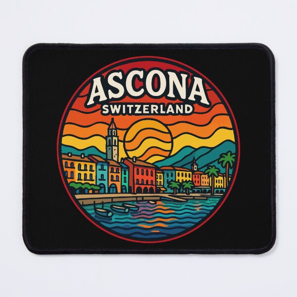 Item preview, Ascona Switzerland Colorful Trippy Art Travel designed and sold by TomFrontierArt.