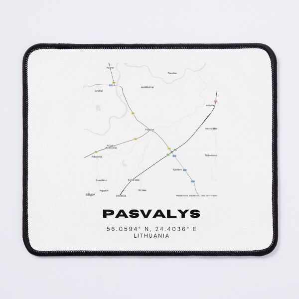 Item preview, Pasvalys Lithuania Minimalist Map Poster | Modern City Street Map Art designed and sold by RM-Journey.
