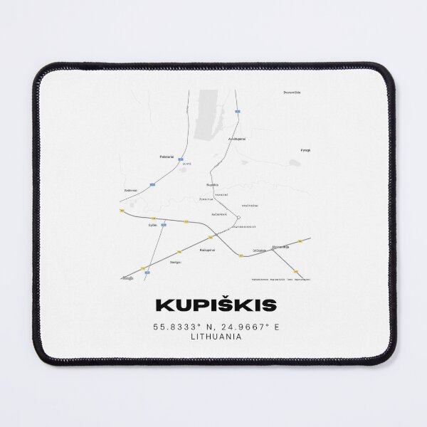Item preview, Kupiškis Lithuania Minimalist Map Poster | Elegant City Layout Art designed and sold by RM-Journey.