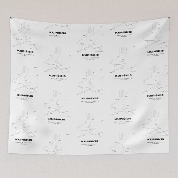 Item preview, Kupiškis Lithuania Minimalist Map Poster | Elegant City Layout Art designed and sold by RM-Journey.