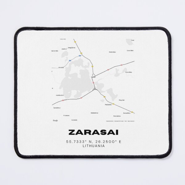 Item preview, Zarasai Lithuania Minimalist Map Print | Scenic City Map Poster designed and sold by RM-Journey.