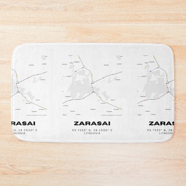 Item preview, Zarasai Lithuania Minimalist Map Print | Scenic City Map Poster designed and sold by RM-Journey.