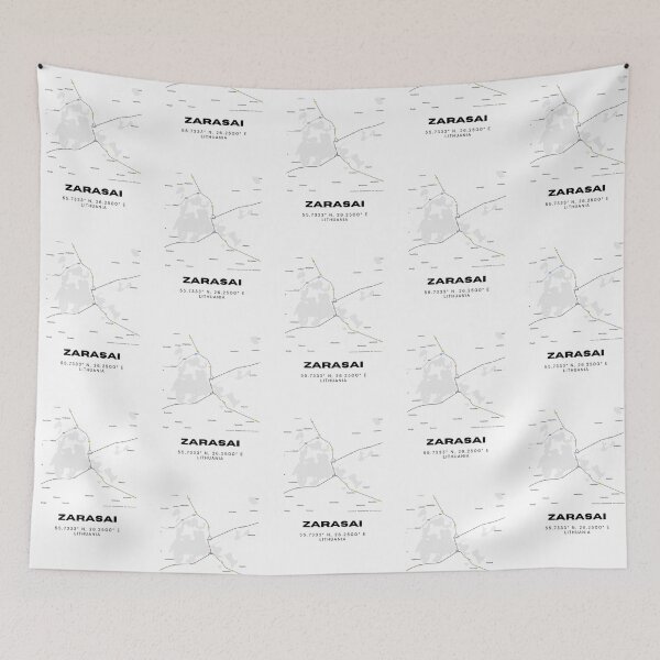 Item preview, Zarasai Lithuania Minimalist Map Print | Scenic City Map Poster designed and sold by RM-Journey.
