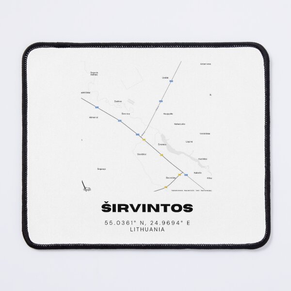 Item preview, Širvintos Lithuania Minimalist Map Art | Clean City Street Map Poster designed and sold by RM-Journey.
