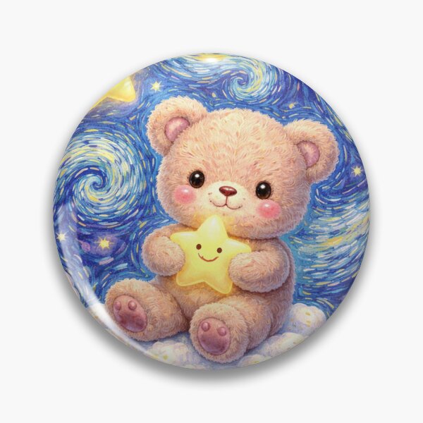 Item preview, Teddy Bear in a Dreamy Starry Night designed and sold by EsenciaZen.