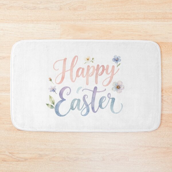 Item preview, Happy Easter Floral Watercolor Pastel Spring Typography designed and sold by DreamelleStudio.