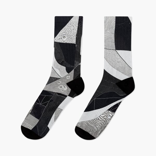 Item preview, Black White Abstract Geometric Texture Mosaic designed and sold by RidaSalArt.