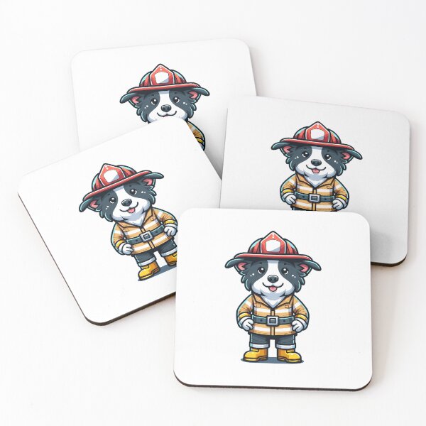 Item preview, Funny Border Collie Firefighter Gift for Firefighters and Dog Lovers designed and sold by CyfroweMysli.