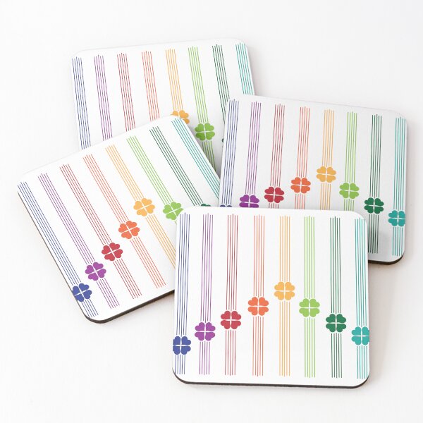 Item preview, Rainbow Hearts Vertical Stripes on White designed and sold by Digitalmyth's Designs.