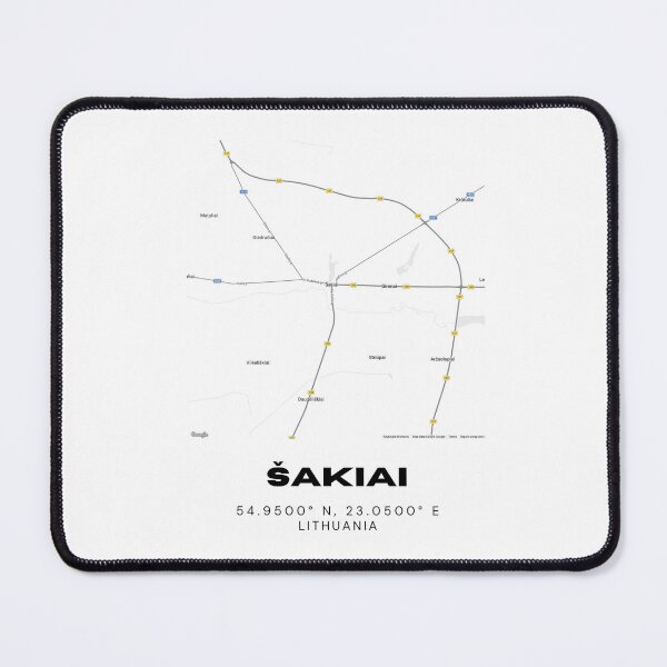 Item preview, Šakiai Lithuania Minimalist Map Poster | Modern Street Map Artwork designed and sold by RM-Journey.
