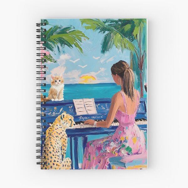 Item preview, Grandmillennial art, The singing lesson, whimsical music room art designed and sold by SophieClimaArt.