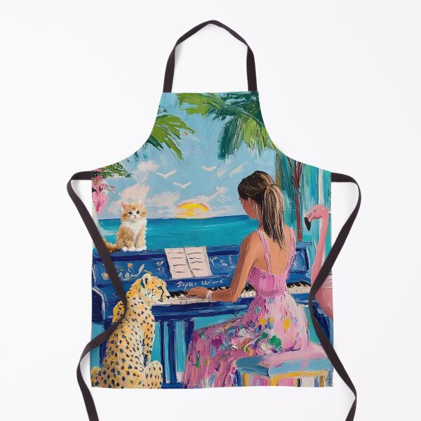 Item preview, Grandmillennial art, The singing lesson, whimsical music room art designed and sold by SophieClimaArt.