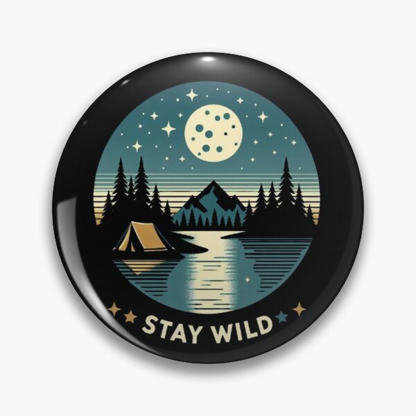 Item preview, Stay Wild – Cosmic Camping Adventure Tee designed and sold by Dogandesighn.