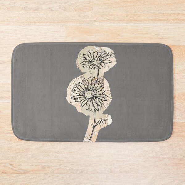 Item preview, Floral Vintage Newspaper Clipping on Deep Grey designed and sold by AnimaliaStar.