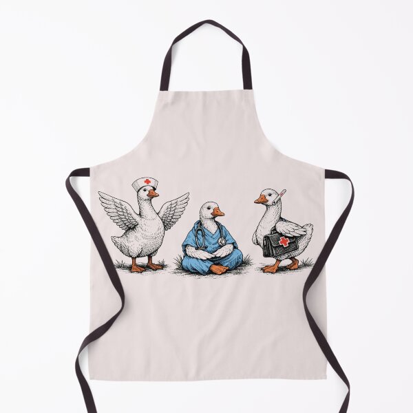 Item preview, Vintage Medical nurse and doctor Geese Trio,  designed and sold by treesdesign.
