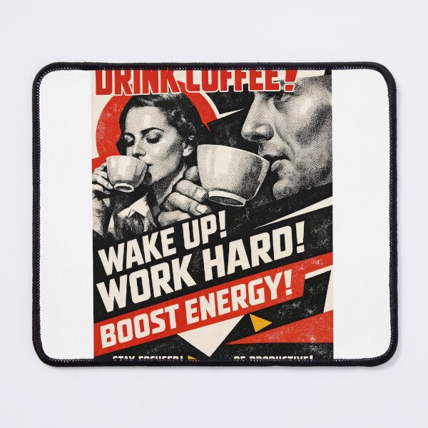 Item preview, Coffee Power – Vintage Productivity Poster designed and sold by ForeverPrintsOK.
