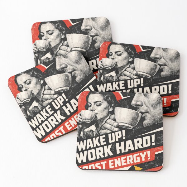 Item preview, Coffee Power – Vintage Productivity Poster designed and sold by ForeverPrintsOK.