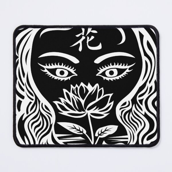 Item preview, Abstract Woman Line Art – Lotus Vision Black White 1 designed and sold by Angela Abstract Art .
