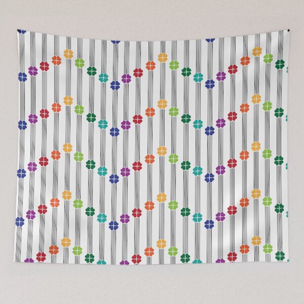 Item preview, Rainbow Hearts Black Vertical Stripes on White designed and sold by Digitalmyth's Designs.