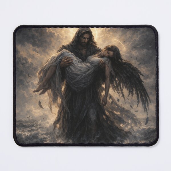 Item preview, Even the Fallen Are Carried – Jesus Redemption fallen angel Faith Artwork designed and sold by DravensApparel.