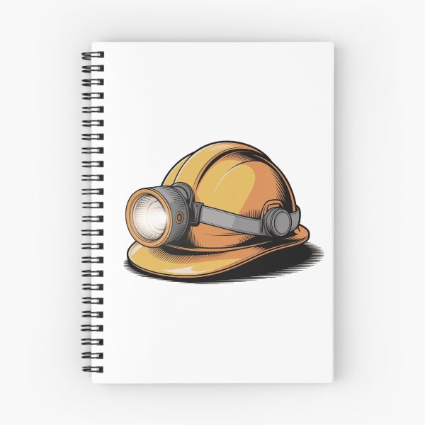 Item preview, Yellow Miner Helmet with Headlamp | Mining Hard Hat Design designed and sold by KSGG.