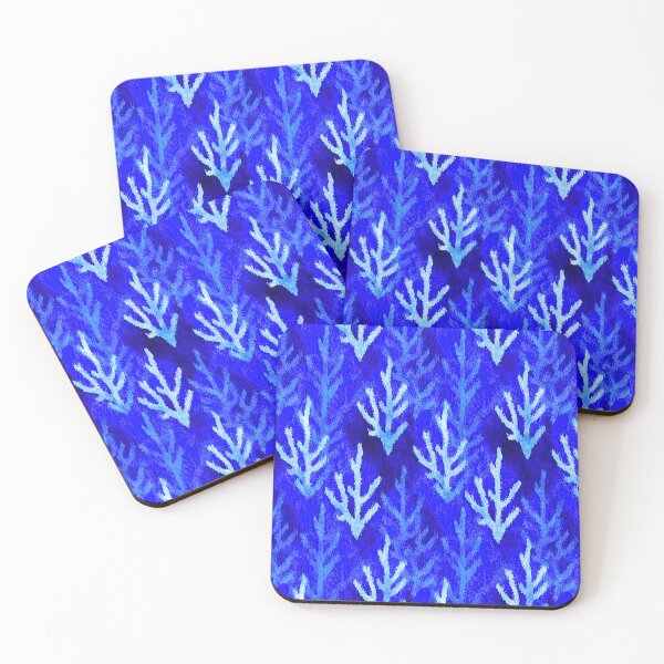 Item preview, Vibrant Blue Watercolor Coral Pattern designed and sold by Piotrek0001.