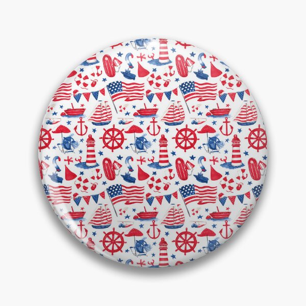 Item preview, Red White and Blue Nautical Pattern designed and sold by Piotrek0001.