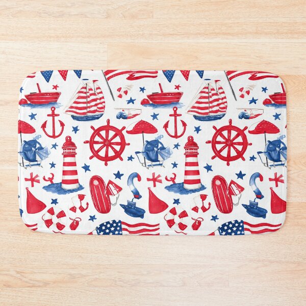 Item preview, Red White and Blue Nautical Pattern designed and sold by Piotrek0001.