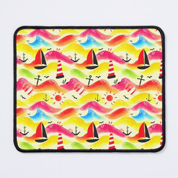 Item preview, Abstract Colorful Wavy Sailboat Pattern designed and sold by Piotrek0001.