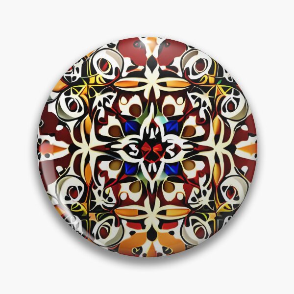 Artikelvorschau, Rotes, florales Kaleidoskop-Muster ziert die Fliesen des verzauberten Palastes. entworfen und verkauft von Zeporas Castle.