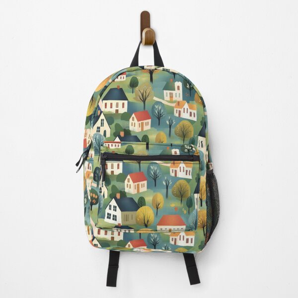 Item preview, Cute Village Houses Pattern designed and sold by sheprint.