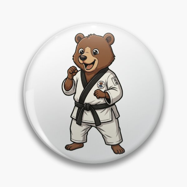 Item preview, Cute Cartoon Bear Martial Artist Black Belt designed and sold by k3rstman1.