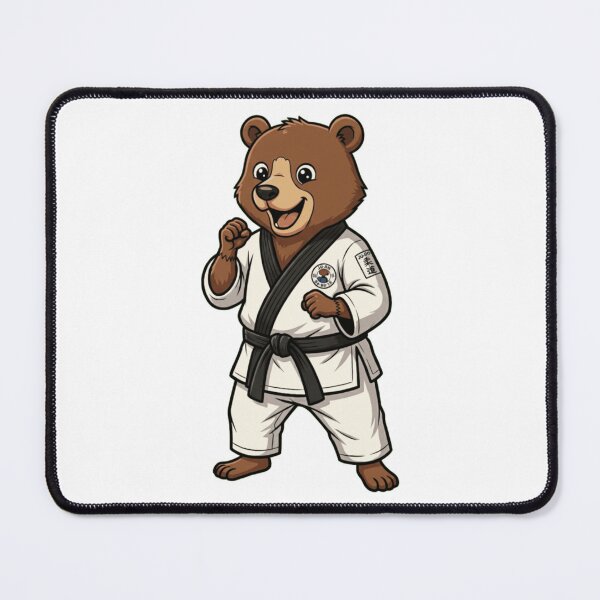 Item preview, Cute Cartoon Bear Martial Artist Black Belt designed and sold by k3rstman1.