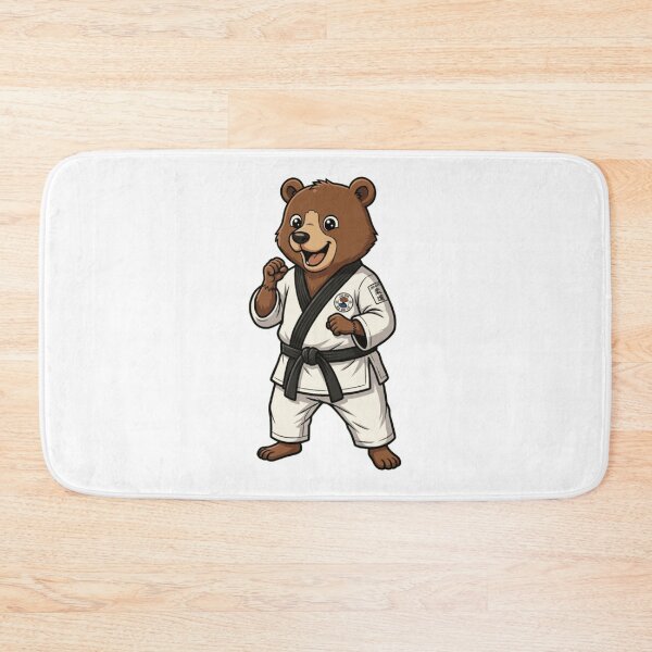Item preview, Cute Cartoon Bear Martial Artist Black Belt designed and sold by k3rstman1.