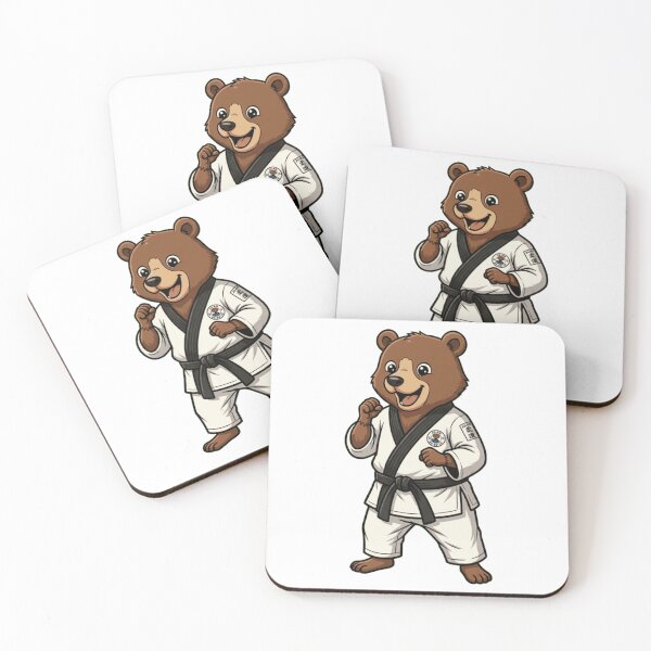 Item preview, Cute Cartoon Bear Martial Artist Black Belt designed and sold by k3rstman1.