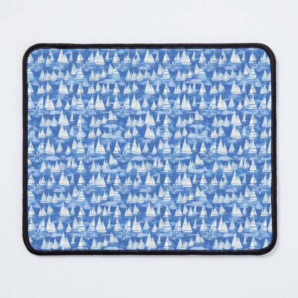 Item preview, Blue Watercolor Sailboats on the Water Pattern designed and sold by Piotrek0001.