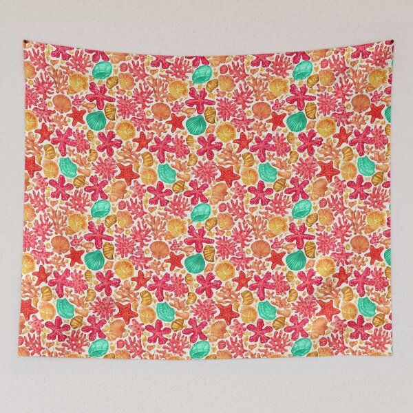 Item preview, Vibrant Red and Orange Coral Reef Pattern designed and sold by Piotrek0001.