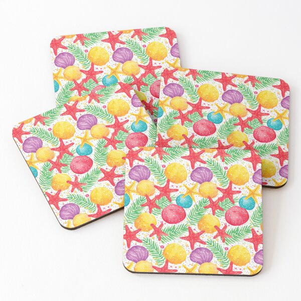 Item preview, Colorful Summer Starfish and Seashell Pattern designed and sold by Piotrek0001.