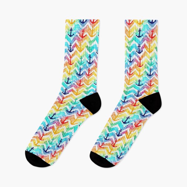 Item preview, Rainbow Watercolor Chevron and Anchor Pattern designed and sold by Piotrek0001.